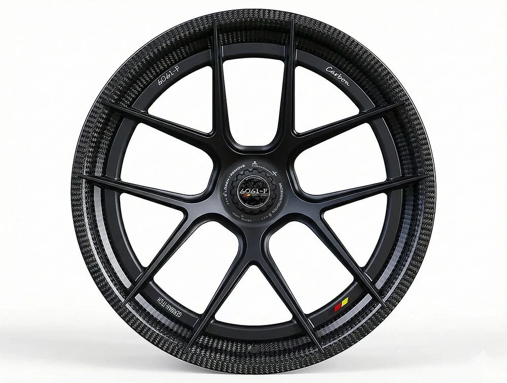CF03 Braid carbon-fiber wheel front view