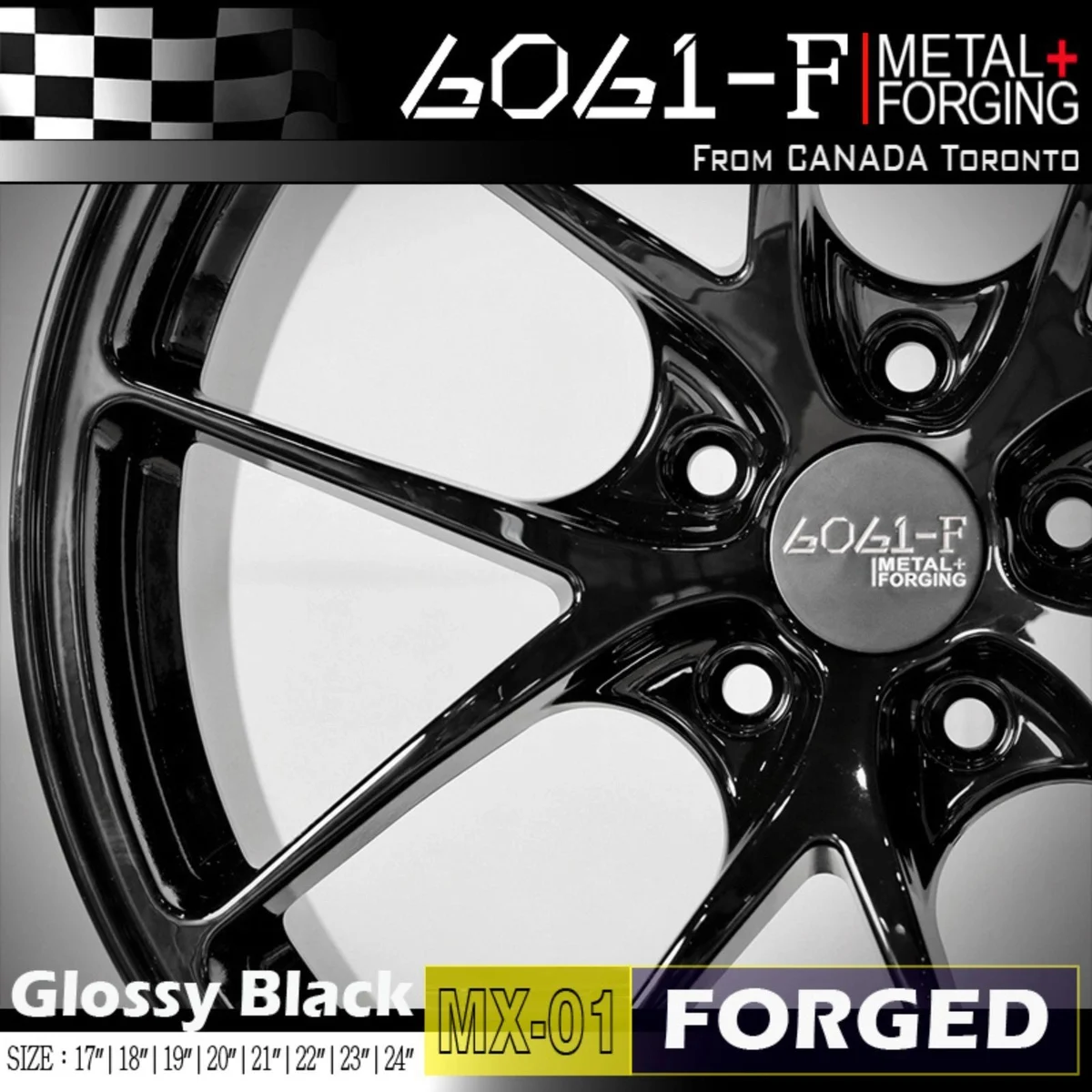 MX01 Forged forged wheel front view
